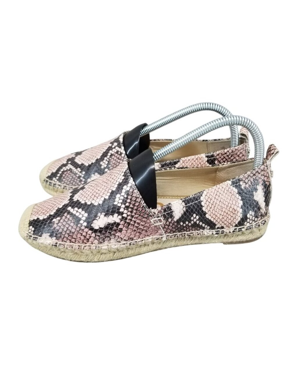 Sam Edelman Shoes Womens 7 Pink Snake Print Leather Khloe Espadrille Flats